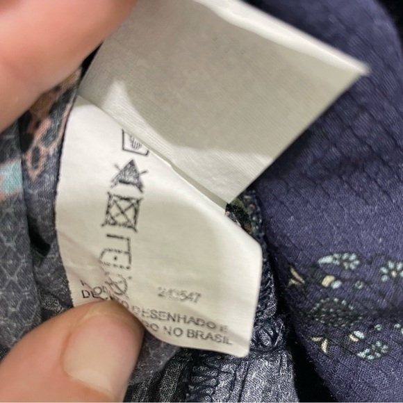 [M/L] Farm Rio Anthropologie Long Belle Sleeve Boho Pattern Shift Mini Dress - Picture 9 of 9